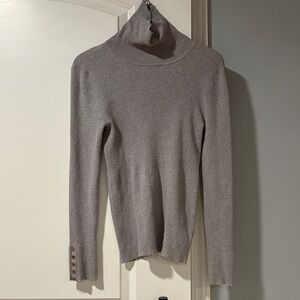White House Black Market Taupe Turtleneck Sweater